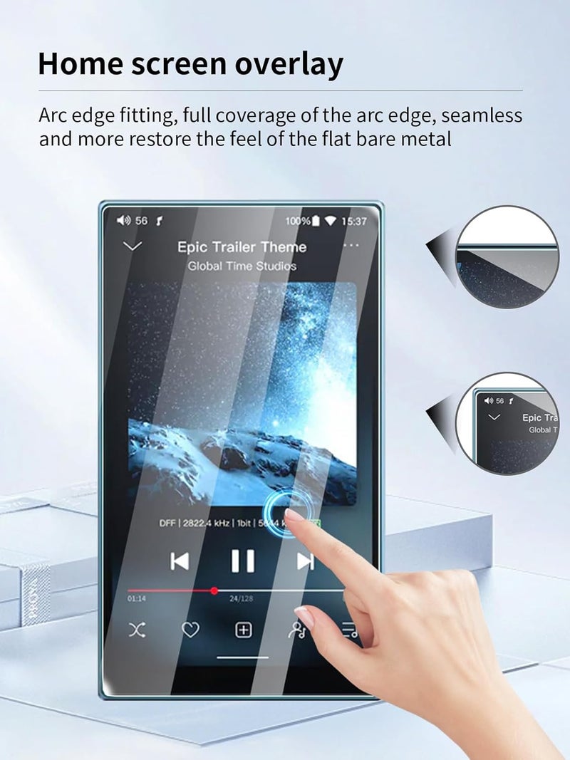 UYRUREL Screen Protector for FiiO JM21 Hi-Res Music Player, High-definition Scratch Resistant Film,HD Clear, Bubble Free with Easy Installation Kit, 2 Pack - Image 4